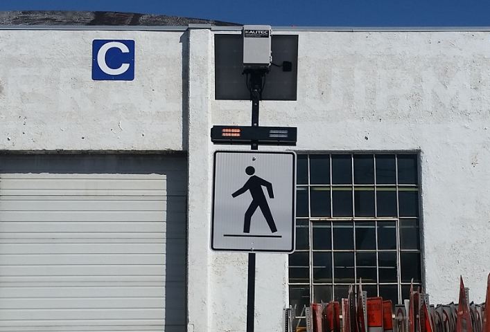 Solar Powered Pedestrian Lights