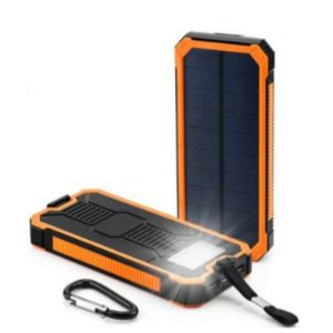 Plastic housing in optional color Solar Charger 8000mAh