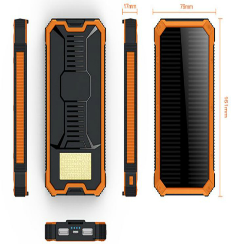 Solar Charger 20000 mAh with safety Polymer Battery